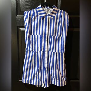 NEW GREY LAB Striped Pintuck Romper NWT